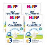 HiPP 3 Organic Combiotik (4 x 600g), leche de continuación a partir de 10 meses, con cultivos naturales de ácido láctico, vitaminas C y D, GOS, Omega-3 (DHA, ALA), de la mejor calidad biológica
