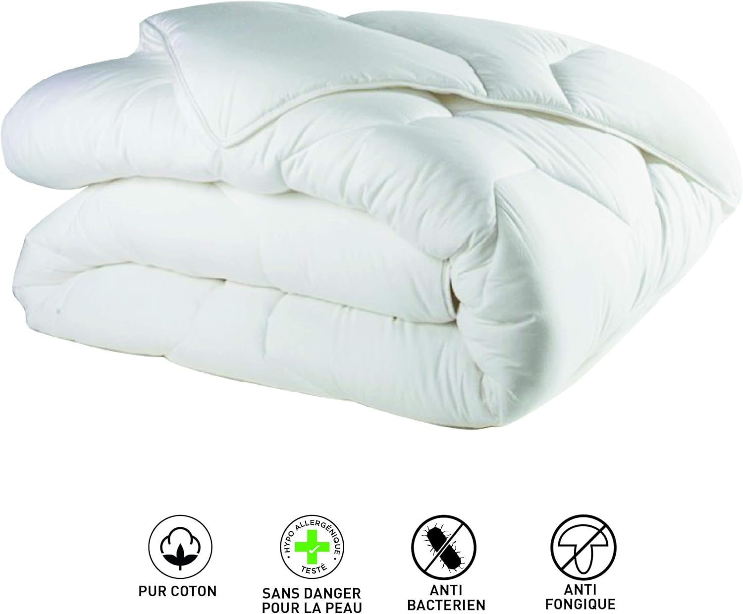 Blanrève Cthalvd011420 Funda nórdica Hollofil Allerban algodón cálido blanco 140 X 200 cm Edredones y colchas Naty Shop