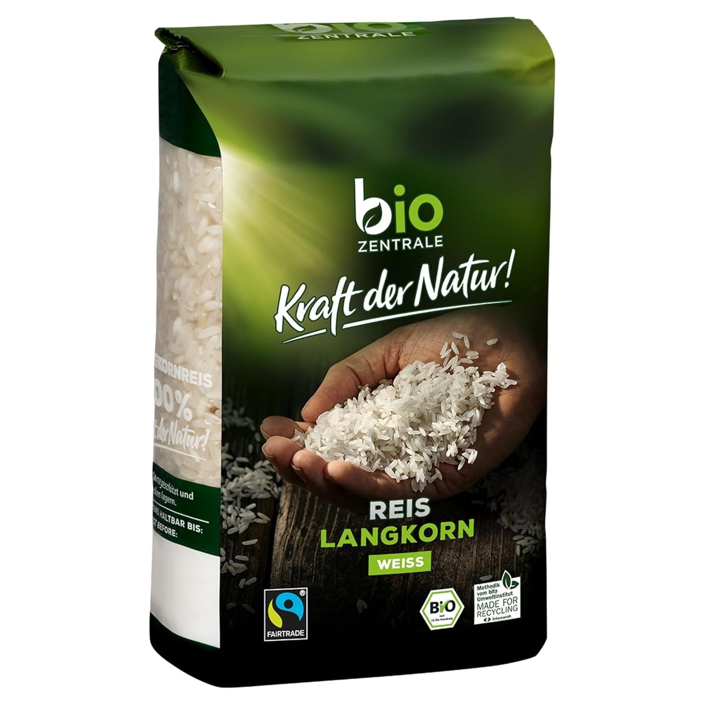 Arroz basmati blanco biocentral | 7 x 500g | Certificado de comercio justo | Cereales tradicionales | Perfecto para platos orientales y curry | Envases fácilmente reciclables (monofilm)