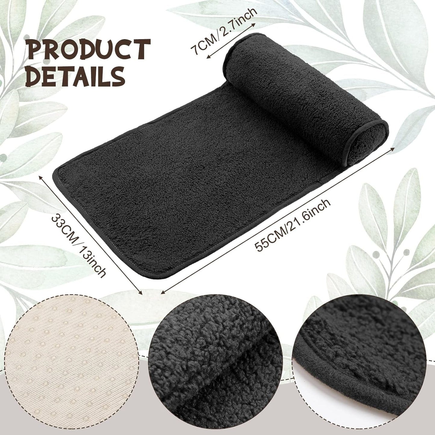 Chaise Lounge Almohada para el cuello, almohada para la cabeza, almohada ajustable de felpa, rollo para el cuello, forro polar antideslizante, almohada para el cuello, almohada para viajar a casa, chaise lounge, sofá, sillón (negro)