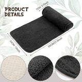 Chaise Lounge Almohada para el cuello, almohada para la cabeza, almohada ajustable de felpa, rollo para el cuello, forro polar antideslizante, almohada para el cuello, almohada para viajar a casa, chaise lounge, sofá, sillón (negro)