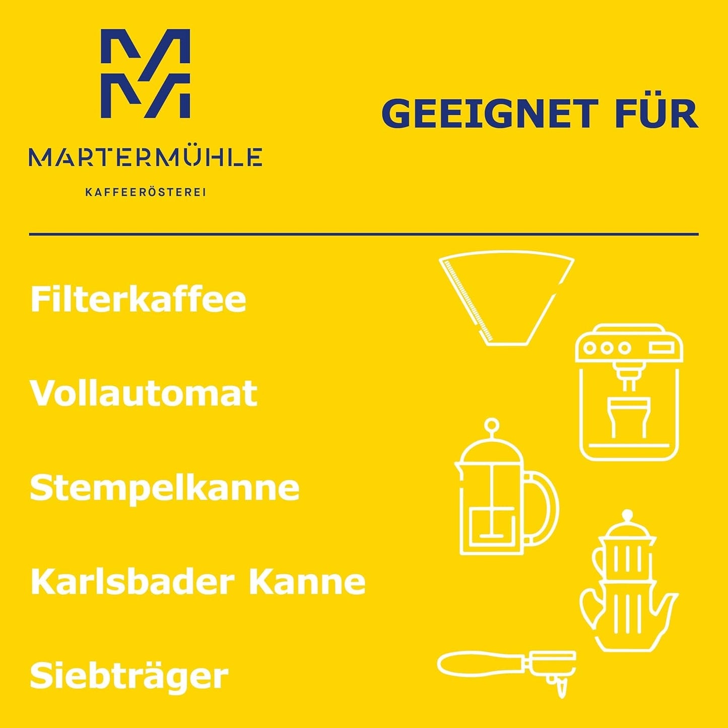 Martermühle Santos Kaffeebohnen 1kg suave I Arábica I Aroma: Almendra, Süssliche Milde I Ganze Kaffee-Bohnen schonend geröstet, säurearm