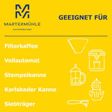 Martermühle Santos Kaffeebohnen 1kg suave I Arábica I Aroma: Almendra, Süssliche Milde I Ganze Kaffee-Bohnen schonend geröstet, säurearm