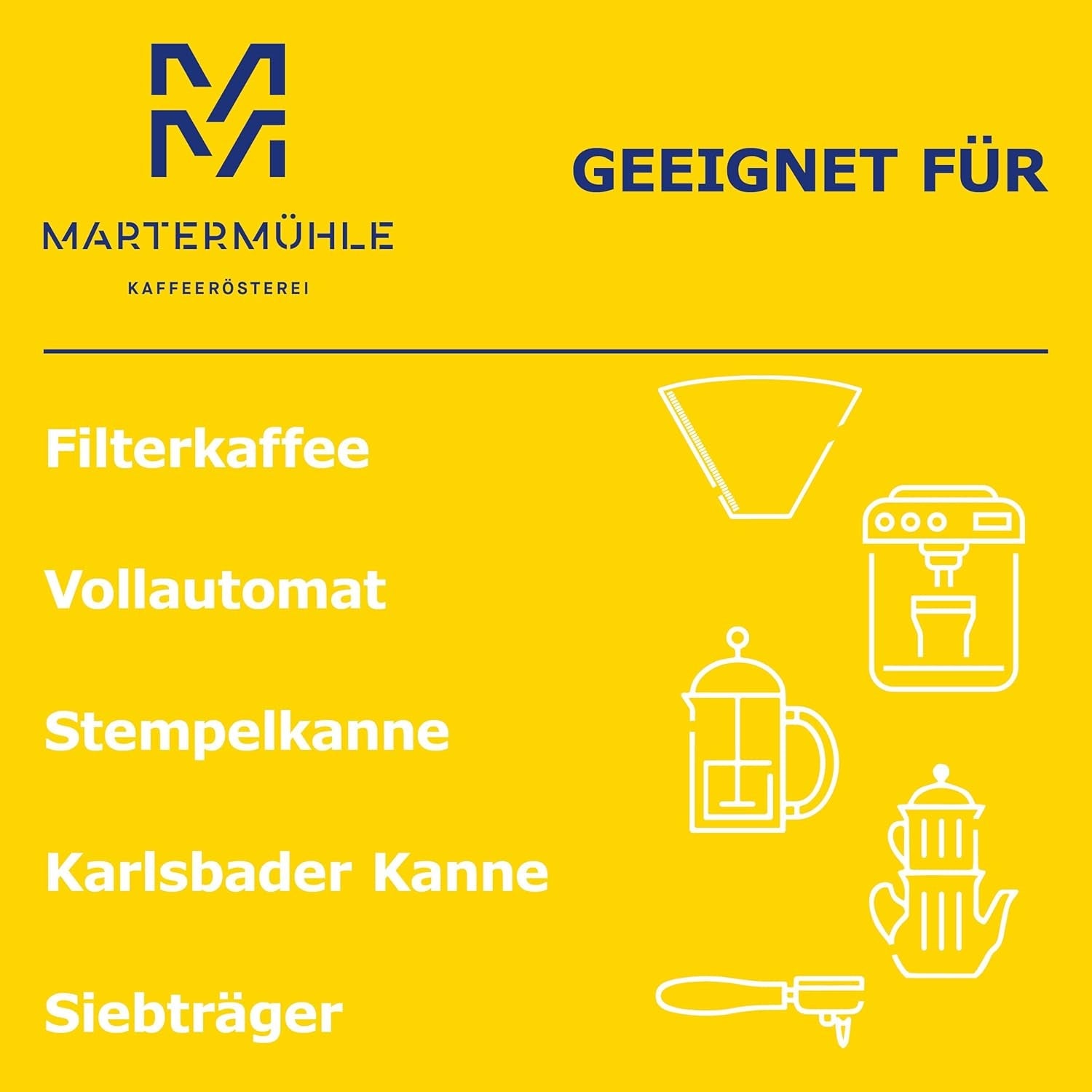 Martermühle Aßlinger Mischung Kaffeebohnen 1kg I Arábica I Sabores: Haselnuss, Leichte Würze, Schokolade I Ganze Kaffee-Bohnen schonend geröstet, säurearm