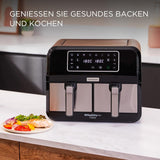 Kenwood Khealthy Twin Airfryer, 8L (2X4L), doble cámara, 8 programas, función Dual Cook & Sync Finish, pantalla táctil Electrodomésticos Naty Shop