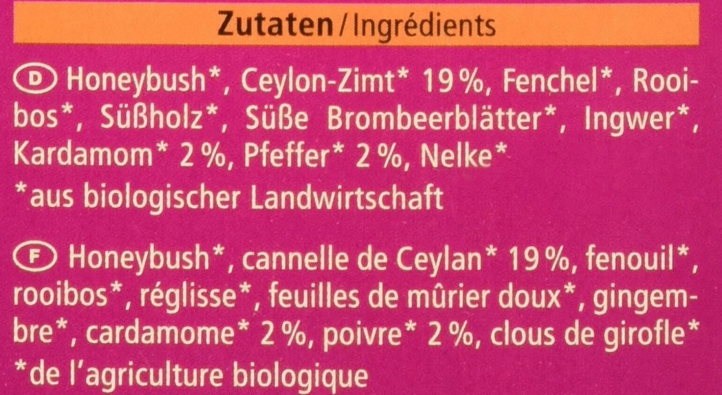 Té orgánico Sweet Chai, 20 bolsitas de té, 40 g (paquete de 3)