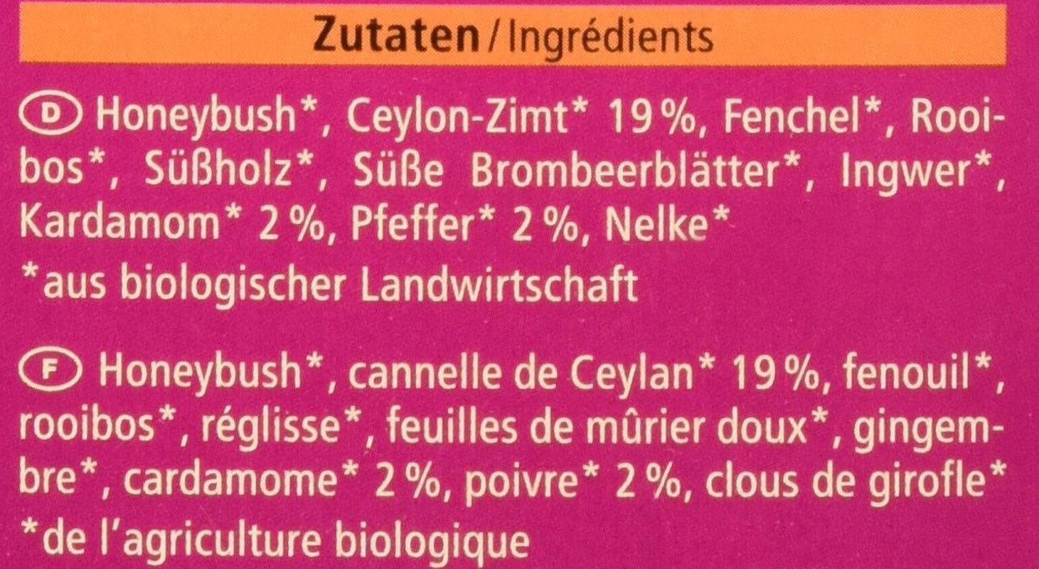 Té orgánico Sweet Chai, 20 bolsitas de té, 40 g (paquete de 3)