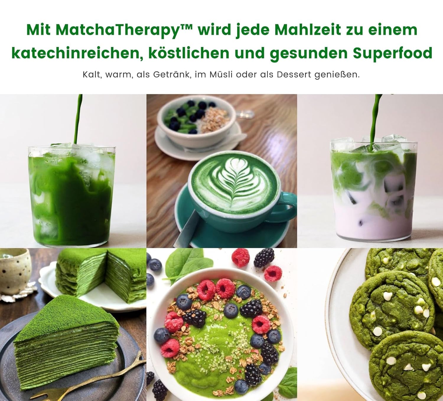 Terapia Matcha 30+ | Té Matcha orgánico en polvo | 60 gramos | Con un contenido comprobado de al menos 30 mg/g de catequina EGCG | Apoya el sistema inmunológico y los niveles de energía | Calidad Ceremonial | Té verde de Japón