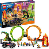 LEGO 60339 City Stuntz Show de Stuntz, Set de Doble Bucle, Incl. rampa, camión monstruo, motocicleta 2X y 7 minifiguras, juguete para niños mayores de 7 años Juegos de construcción Besuche den LEGO-Store Single