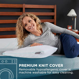 TEMPUR-PEDIC Almohada Tempur-Cloud Prohi, Espuma viscoelástica, Blanco/Opulent Garden, Almohadas King Standard Naty Shop