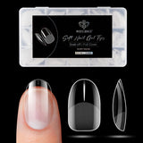 Modelones Puntas de Uñas 510 Piezas - Juego de Puntas de Uñas de Cobertura Completa, Juego de Puntas de Gel, Puntas de Uñas de Resina PMMA Prepulidas, Uñas Artificiales para Pegamento en Nail Art DIY, Squoval Corto