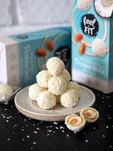 Bombones de coco con almendras sin azúcar, siéntete FIT, sin azúcares añadidos, 17% proteína, 63 g