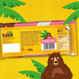 Kaba Chocolate Blanco con Sabor Fresa y Caramelos Efervescentes, Barra de Chocolate, Barrita 85g, Chocolate Blanco con Sabor Fresa y Caramelos Efervescentes con Sabor Original Kaba (Pack de 3)