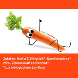 Freche Freunde Fideos Vegetales Orgánicos 'Zanahoria' 25% Contenido Vegetal Vegano Paquete de 6 (6 x 300g)