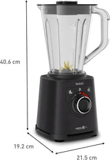 Batidora con base Tefal Perfectmix+, 3 programas automáticos, Powelix-Klingentechnologie, sistema de refrigeración por aire, 2 L de capacidad, Tritan-Behälter, Inkl. Spatel, Schwarz, BL88A831 Cocina Naty Tienda