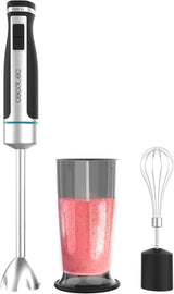Batidora de mano Cecotec Powergear 1500 - Klingen Aus Titanium Beschichtung, 21 Geschwindigkeitsstufen, 1500 W, Inklusiv Glas Mit Deckel. (Schwarz Und Edelstahl, XL) Cocina Naty Shop 2 Zubehörteile