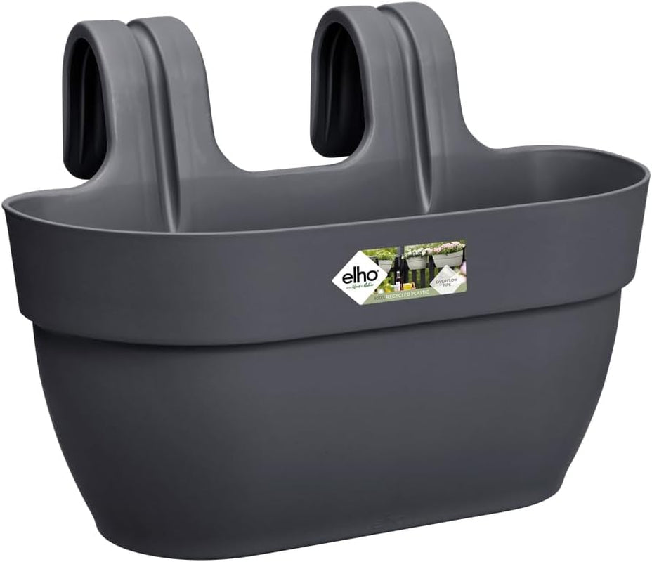 elho Vibia Campana Easy Hanger M 36 - Maceta para balcón y exterior - Ø 36,0 x H 26,5 cm - Negro/Antracita