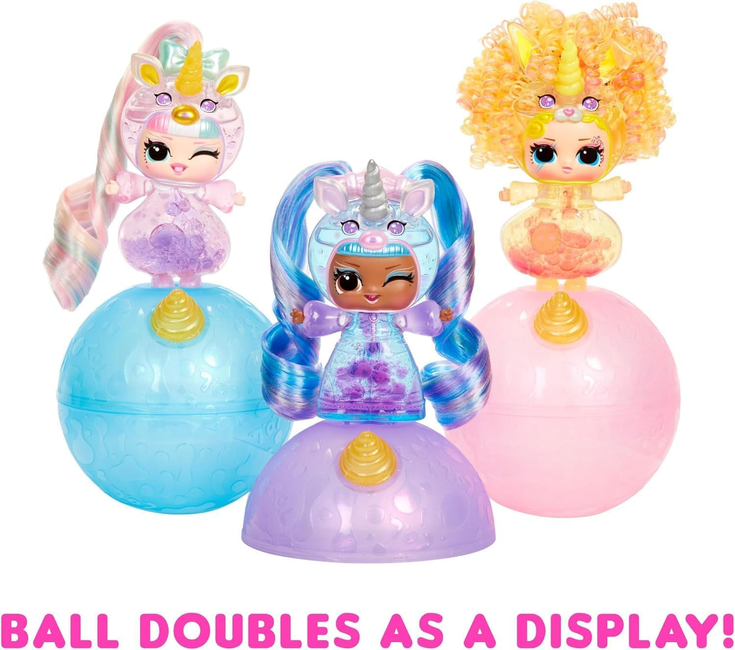 Jajaja ¡Sorpresa! Unicorns Tots: incluye 1 muñeco con cuerpo transparente y efecto lámpara de lava, empaque blindado, 8 muñecos coleccionables con 2 mezclas de colores, para edades de 4 años en adelante