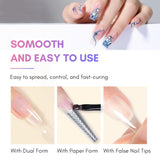Makartt Poly Nail Extension Gel - 50 ML Extension Builder Acrylic Poly Nägel Aufbaugel Extender Gel Für Gelnägel Für Nagelverlängerung, Nagelstärkung, Nail Art Dekoration(Transparente)