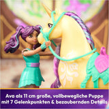Unicorn Academy AVA y Unicorn Leaf Set - Figuras originales de aproximadamente 12 cm de alto de la popular serie de Netflix Con dos accesorios y cepillos para el cabello Para juegos de rol imaginativos, para niños a partir de 4 años Figuras de acción Naty Shop