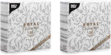 Papstar, 50 servilletas "Colección ROYAL" pliegue 1/4 40 Cm X 40 Cm gris "Damascato", #85005