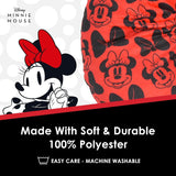 Ful Concept One Disney Minnie Mouse Almohada Cervical de Viaje con Orejas 3D y Muelle para Avión, Coche y Oficina, Cómoda y Transpirable, Rojo/Negro Naty Shop Almohadas de Viaje