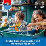LEGO City Barco de investigación ártico, gran barco flotante de juguete con helicóptero, barco inflable, submarino Rov, naufragio vikingo, 7 minifiguras y figura de orca, regalo para niños a partir de 7 años 60368 Juegos de construcción Besuche den LEGO-Store