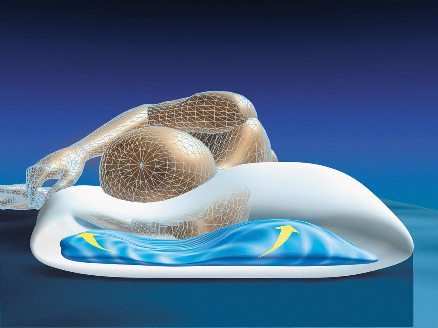 Mediflow The Original 5008 Cojín De Agua 50X70Cm Con Espuma Visco, Blanco, Individual, 1 Pieza (1 Paquete) Naty Shop Almohadas Estándar