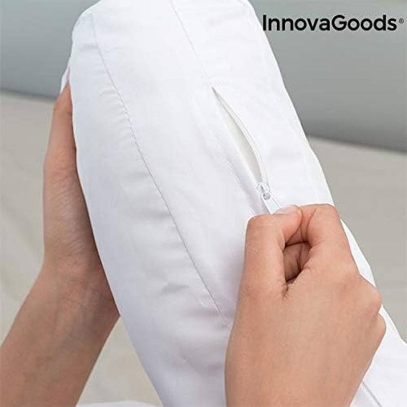 Innovagoods Almohada Ergonómica En Forma De U Para Dormir De Lado, Ideal Para El Embarazo, Favorece La Respiración Tranquila, Reduce Los Ronquidos, Algodón Y Poliéster, Blanco, 39 X 57 X 14 Cm Almohadas Ortopédicas Cervicales Naty Shop