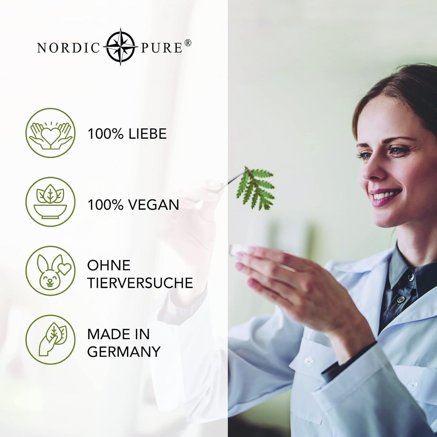 Tratamiento capilar con extracto de albahaca de Nordic Pure | Para el cuidado del cabello fino, seco y frágil | Puede prevenir la caída del cabello 100ml Naty Shop cuidado del cabello