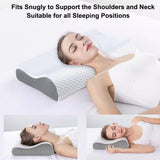 Ecosafeter Almohada Viscoelástica Almohada Cervical Ergonómica para Diferentes Posiciones de Dormir con Funda Extraíble Almohadas Ortopédicas Cervicales Naty Shop