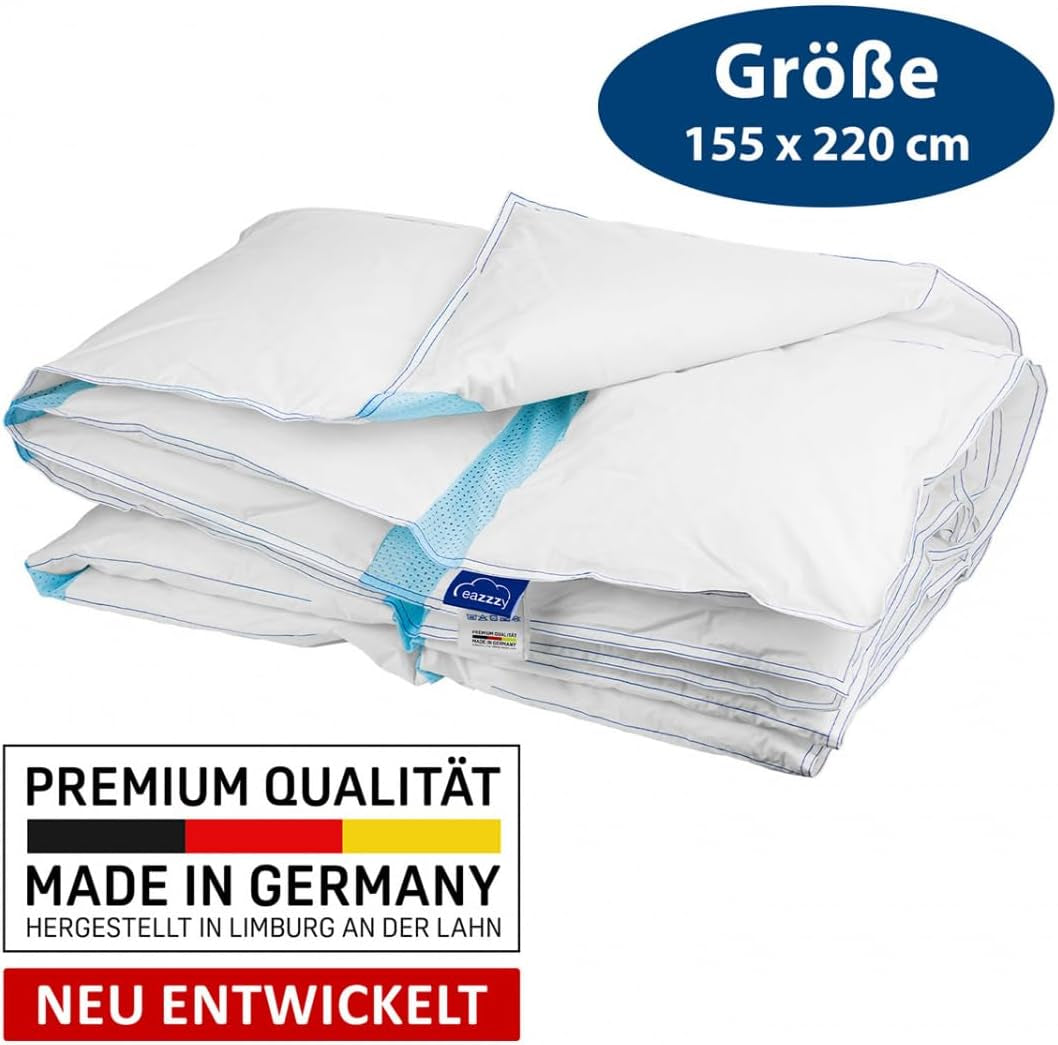 Genius Eazzzy Edredón Climate Comfort 155 X 220 Cm, Fibre-tight, Edredón ligero para todas las estaciones, Edredón transpirable, Temperatura agradable para dormir, Edredón para todas las estaciones Edredones y edredones Naty Shop
