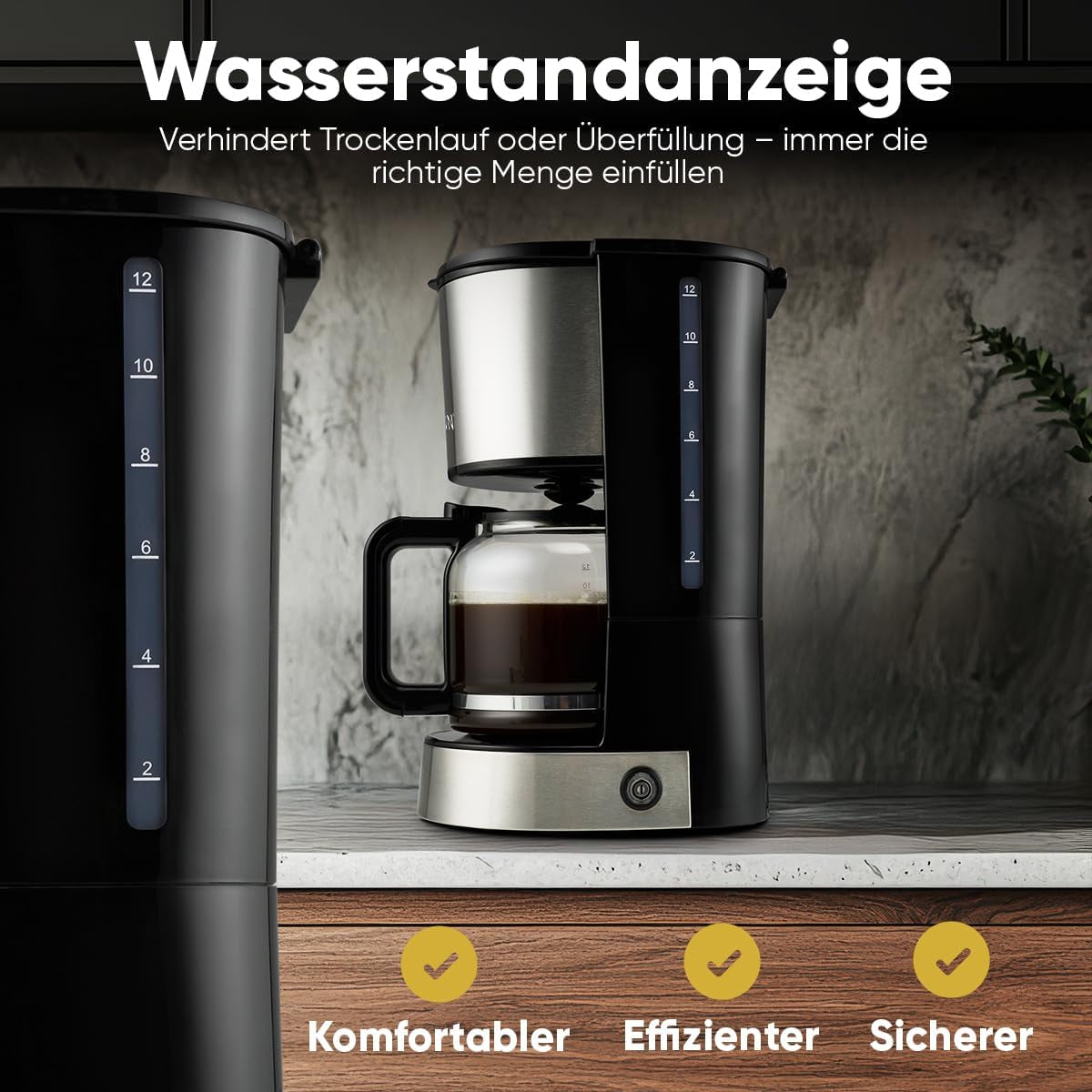 Cafetera espresso con filtro Bomann® | para 12-14 tazas | Cafetera espresso con filtro | Caja de acero inoxidable | Antigoteo | Café expreso | Cafetera espresso con filtro | 800W | KA 6071 CB