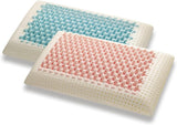 Marcapiuma - Par de almohadas viscoelásticas para el cuello - Miss & Mister - Lado ultra transpirable - Funda 100% Algodón - Ortopédica - Almohada viscoelástica viscoelástica - PRODUCTO MÉDICO - Made in Italy Naty Shop Almohadas estándar Default Title