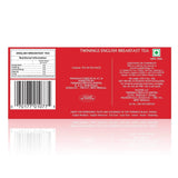 Twinings English Breakfast Black Tea 50g, 25 bolsitas de té, té negro completo, redondo y fuerte procedente de las mejores plantaciones de té de Sri Lanka y la India. Té negro Paquete de 1 (1 x 50 g)