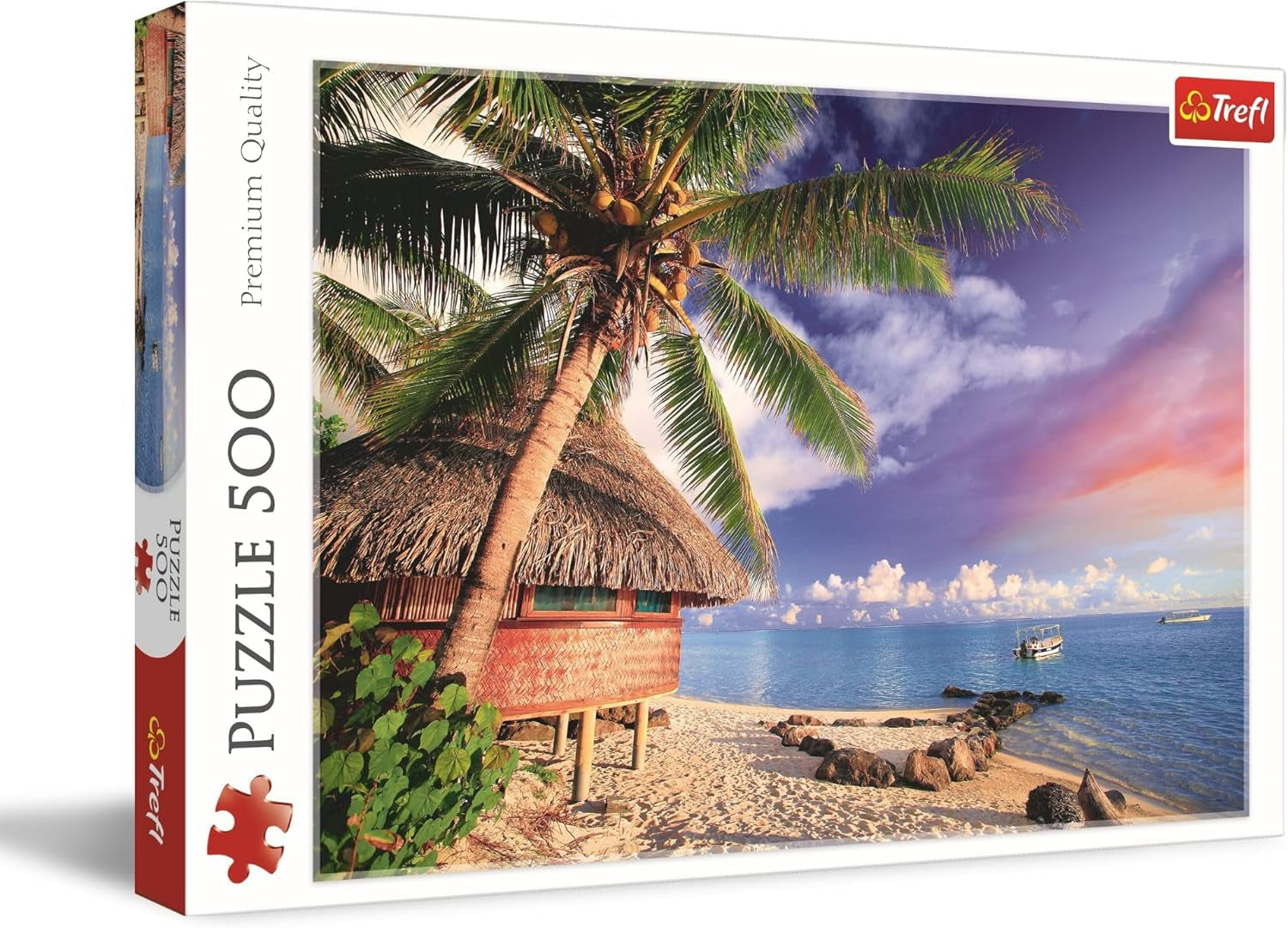 Trefl - Isla Bora-Bora - Rompecabezas de 500 piezas - Rompecabezas de bricolaje con vista de vacaciones Entretenimiento creativo Divertido rompecabezas clásico para adultos y niños Más de 10 rompecabezas Naty Shop Título predeterminado