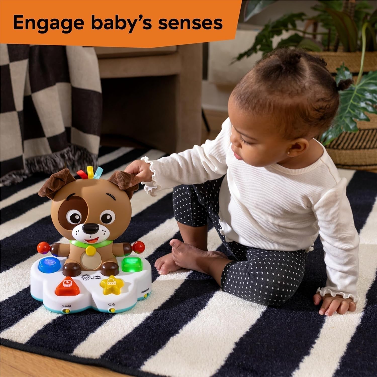 Baby Einstein, Drum & Learn Dean Juguete Musical de Aprendizaje - Juguete Bebé Multisensorial, 2 Modos de Juego, Colores, Formas e Instrumentos, Más de 50 Sonidos, A Partir de 6 Meses Juguetes Bebé Naty Shop