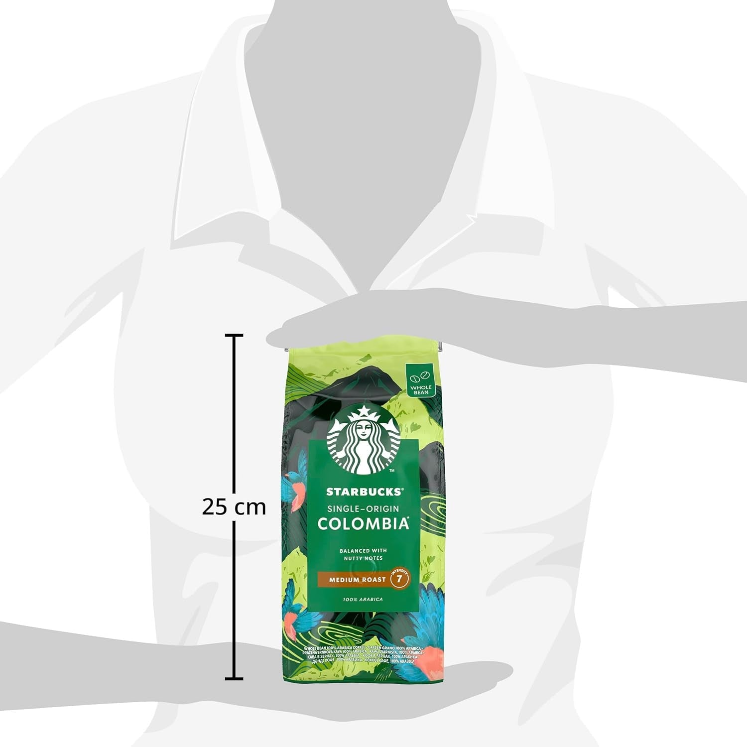 STARBUCKS Café Colombia de origen único, tostado medio, grano entero, 450 g (paquete de 4)