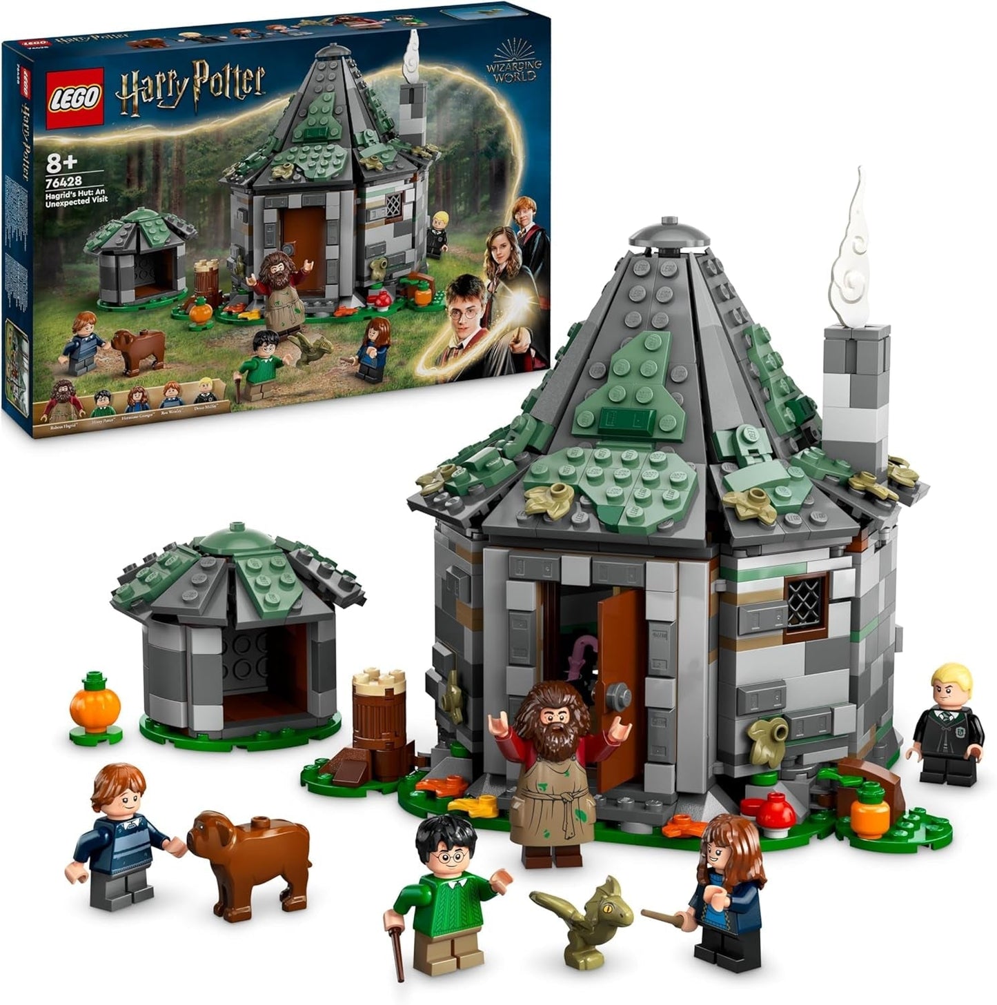 LEGO Harry Potter Cabaña de Hagrid: Set de visita inesperada con 5 minifiguras y 2 figuras de animales, regalo para mujeres y hombres, juguete de aventuras mágicas, set de fantasía 76428 Juegos de construcción Beuche den LEGO-Store Only