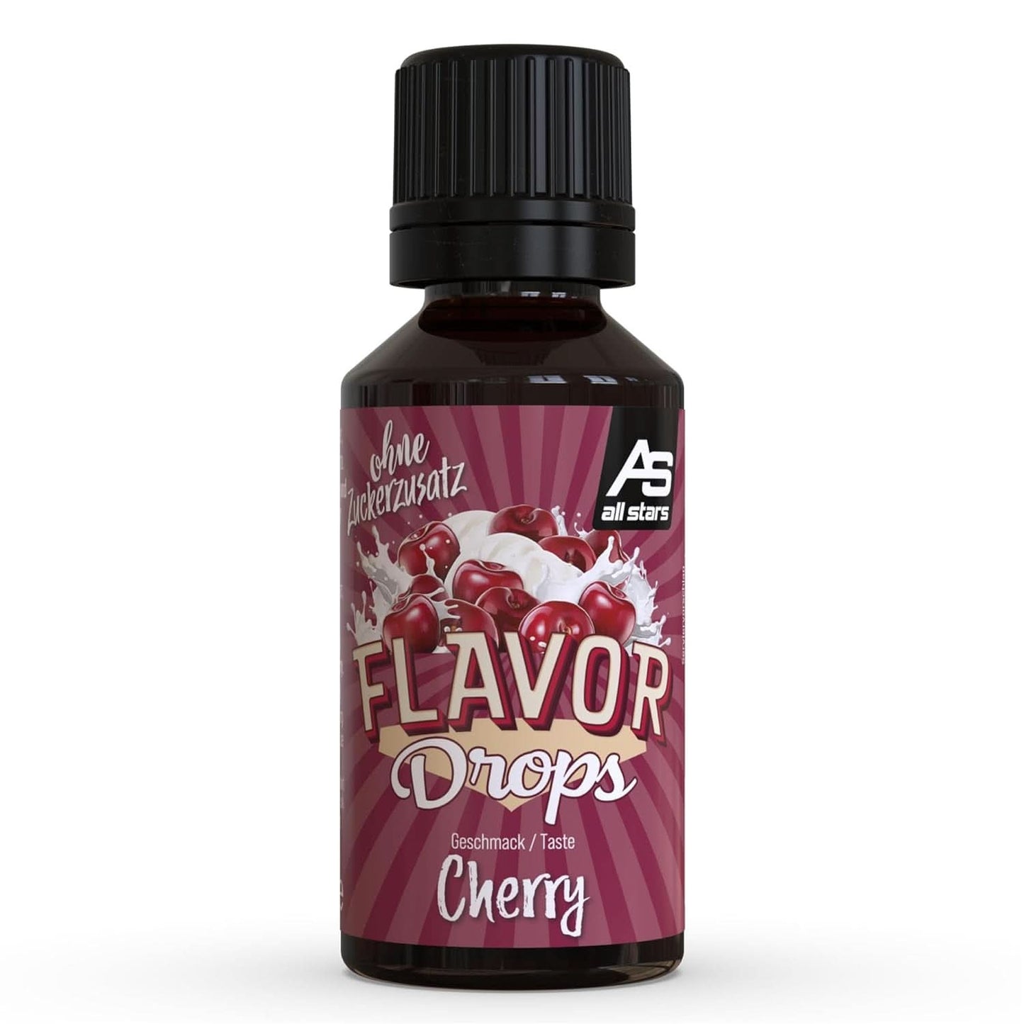 ALL STARS Flavor Drops, Gotas aromatizadas sin azúcares añadidos y sin calorías - Dulzor y sabor para alimentos, 30 ml Edulcorantes Naty Shop Cerezas 30 ml
