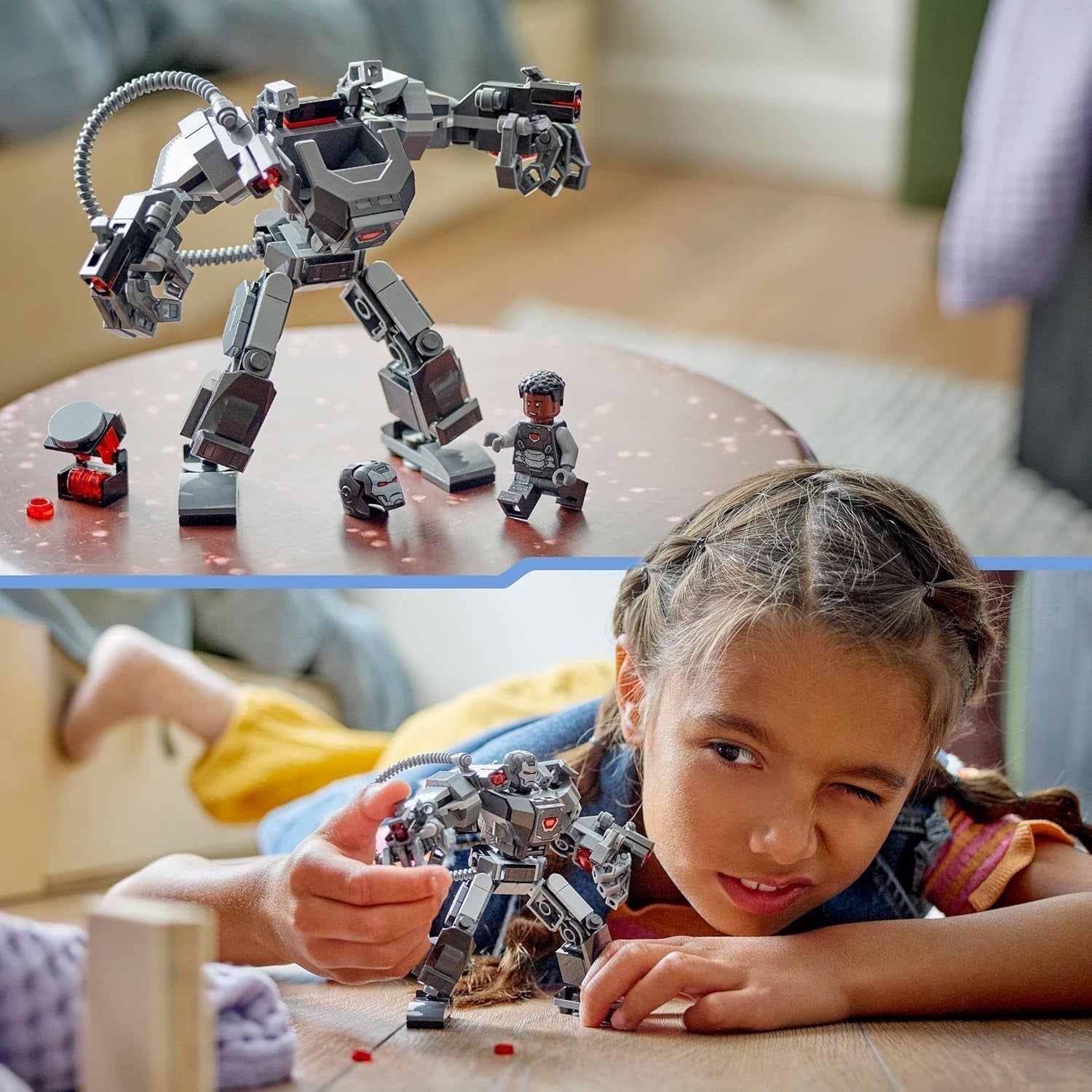 LEGO Marvel Máquina de Guerra Mech, Superhéroe de 3 disparos, juguete para construir para niños, figura de acción legendaria del MCU, regalo para niños y niñas de 6 años, 76277 Juegos de construcción Beuche den LEGO-Store