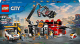 Depósito de chatarra con coches LEGO City - juguete con prensa de chatarra y grúa, 2 coches de juguete, 4 minifiguras funcionales y edificio de oficinas - regalos de cumpleaños para niños y niñas a partir de 8 años 60472 Besuche den LEGO-Store sets de construcción