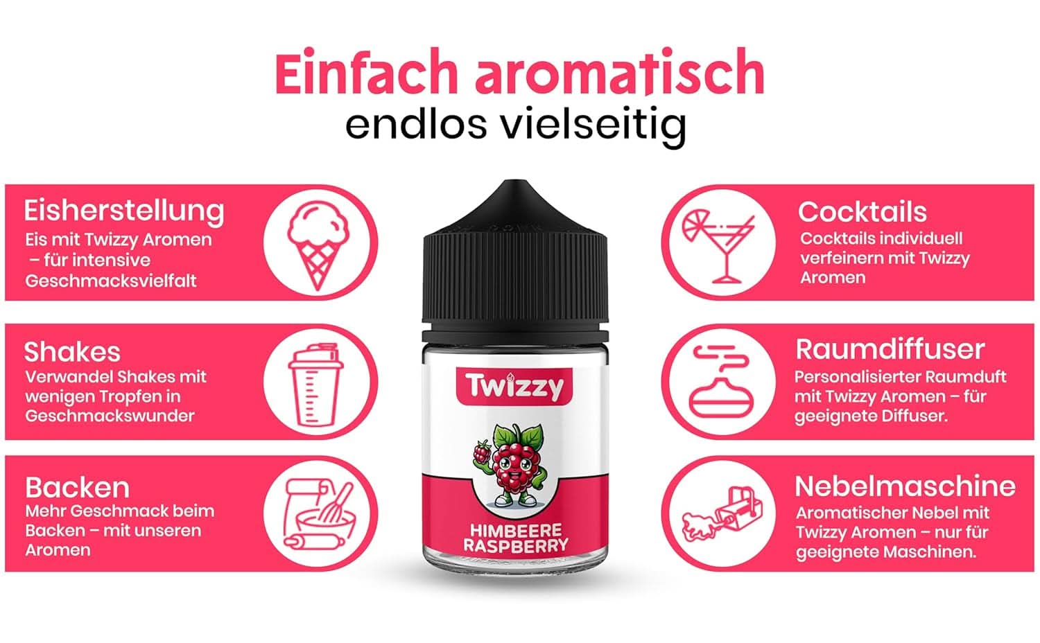 Twizzy, intenso sabor a frambuesa, 60 mililitros Arome Naty Shop