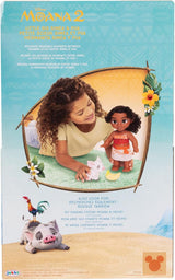Jakks Pacific Moana 2 Little Sister Simea Doll and Pua Figure Playset 27 cm de alto, incluye 1 traje de muñeca, 1 Pua, 1 racimo de plátanos de plástico, recomendado para edades de 3 años en adelante