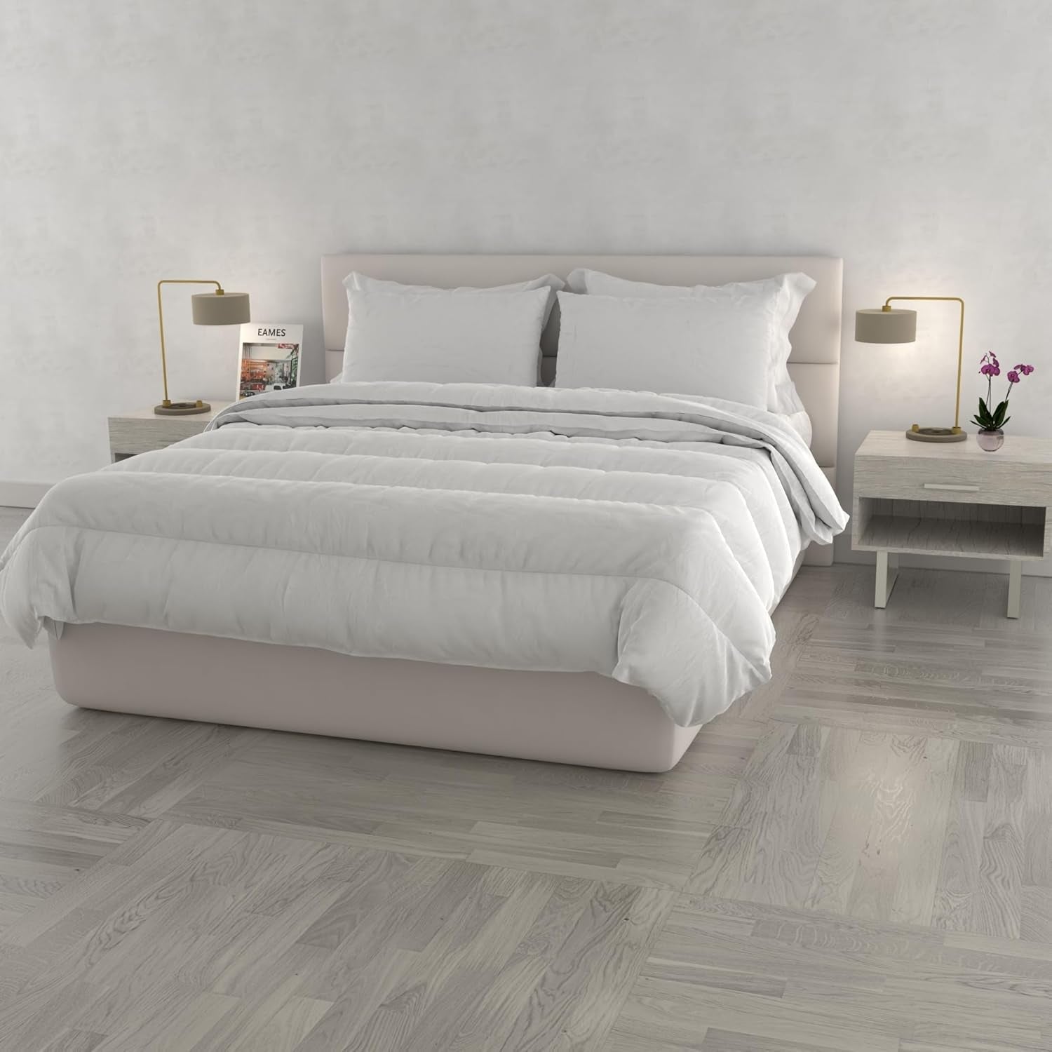 Edredón Prestige, 4 Estaciones, Made in Italy, blanco, 150 X 200 cm Edredones y colchas Naty Shop 250X200Cm