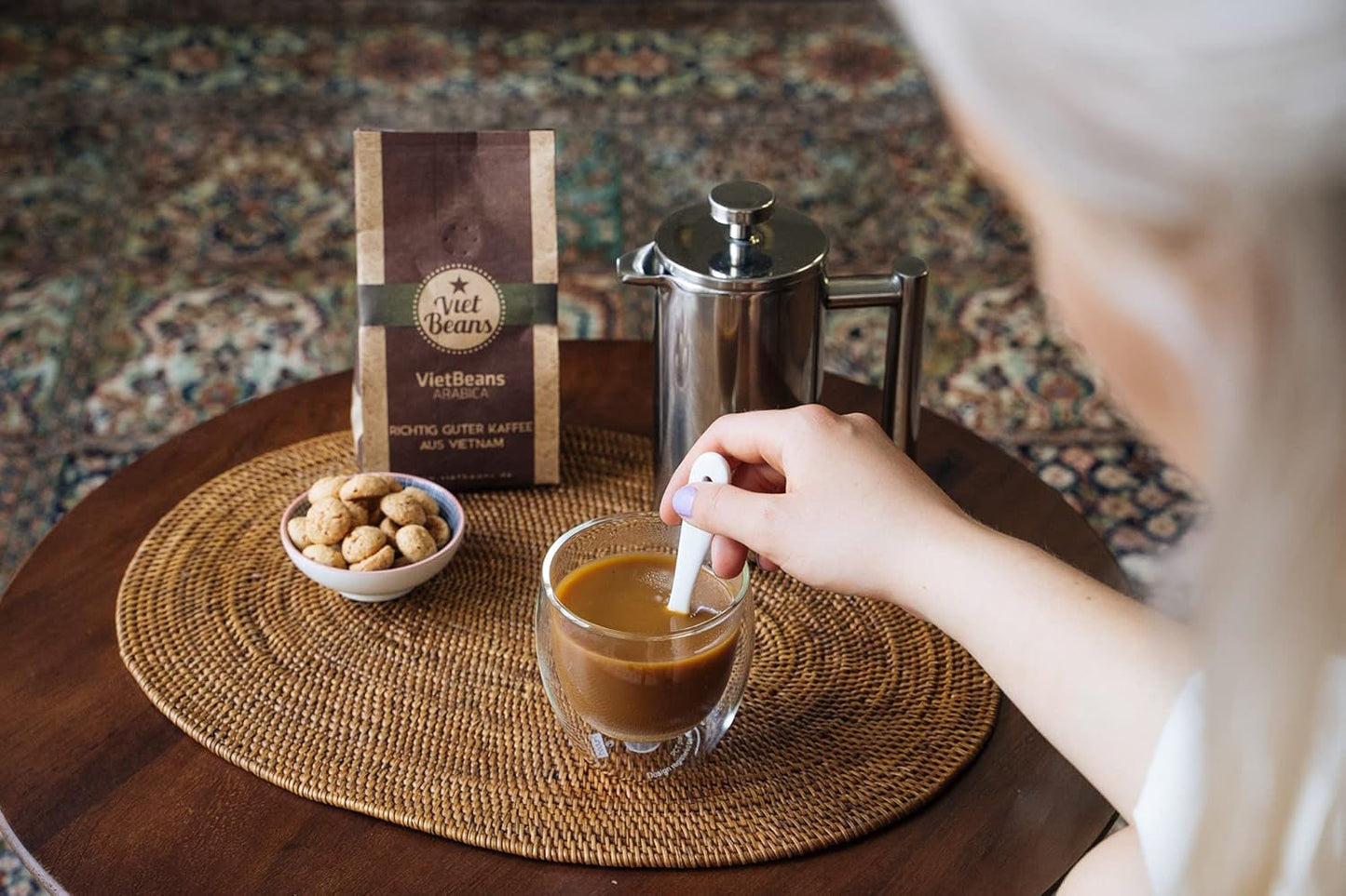 Kaffee Geschenk für Kaffeeliebhaber - Kaffeesack Yute - Vier Sorten exotischer Kaffee im Jutesack - Weihnachten Geschenkidee - Geschenk für Kaffeetrinker - Ganze Bohne