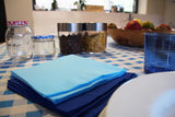 SER4230239 Servilleta 40 X 40, 2 capas, pliegue 1/4, 100 servilletas, 2 capas, borde liso, azul