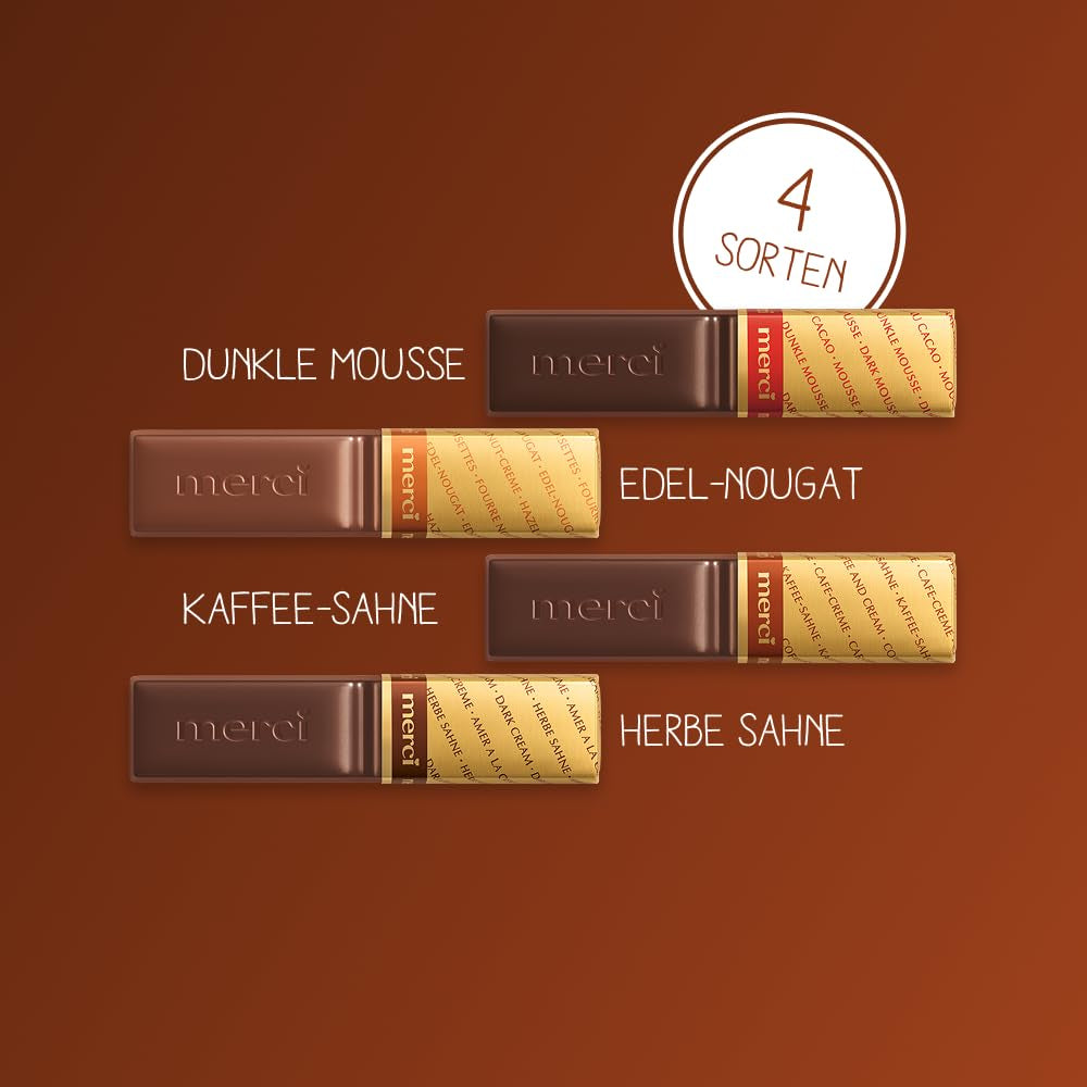 Variedad de chocolate negro Finest Selection – 6 x 250 g – Especialidades refinadas de chocolate negro – Bombones rellenos y sin relleno