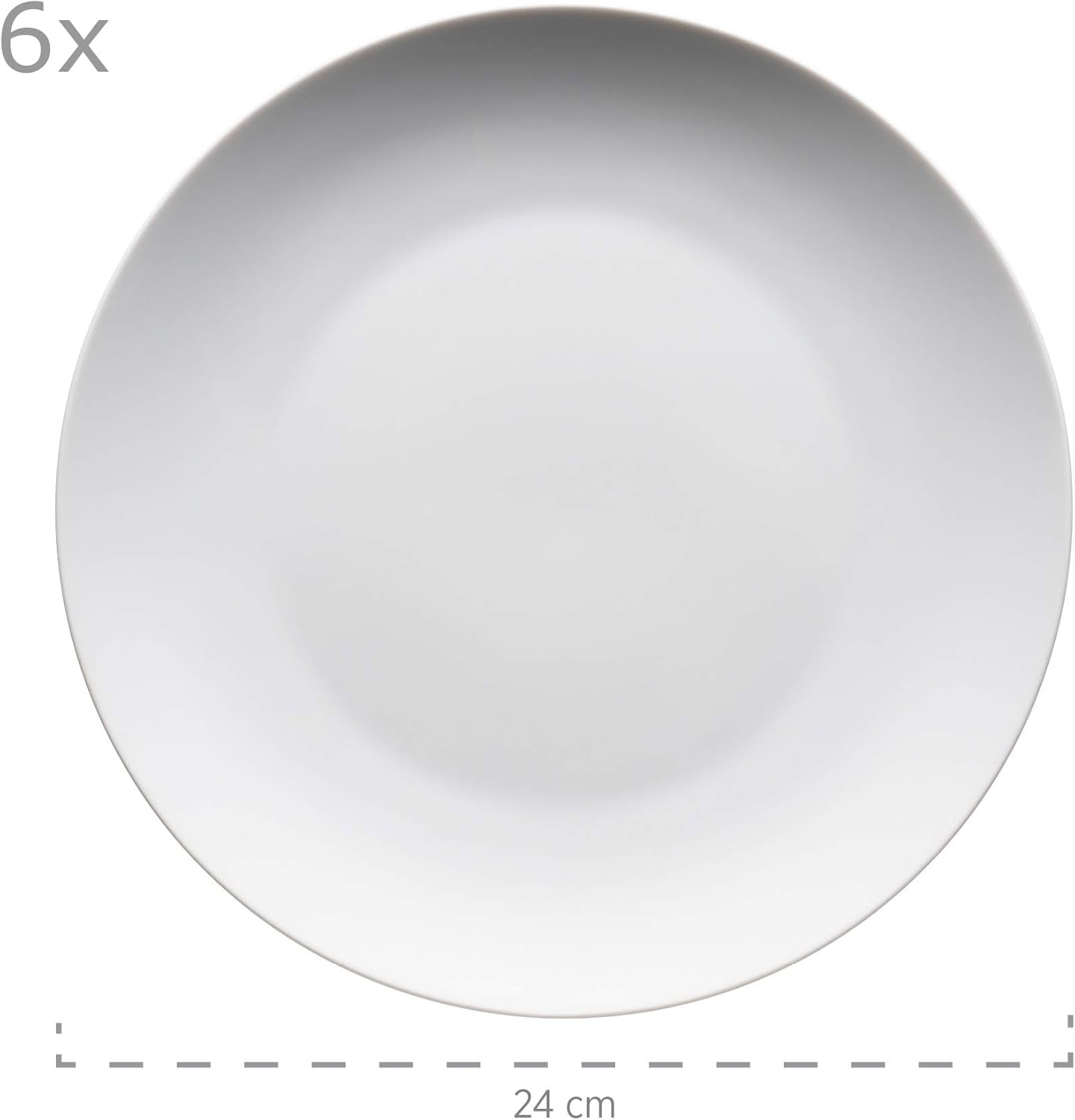 Mäser Barca vajilla para 6 personas, 12 unidades, porcelana, blanco