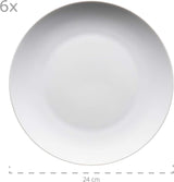 Mäser Barca vajilla para 6 personas, 12 unidades, porcelana, blanco